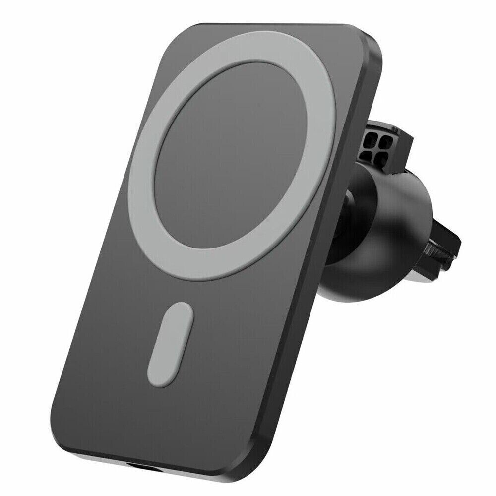 Magnetic Car Phone Mount Charger – Fast Wireless Charging (MagSafe Compatible)