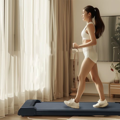 2.5HP Under Desk Treadmill, Portable Walking Pad For Home & Office, Compact Running & Walking Machine With Remote Control, LED Display, Black
